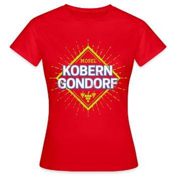 Kobern-Gondorf an der Mosel Weintrauben Souvenir - Frauen T-Shirt - Rot - Vorne - AI Model Female 172 dark (172cm)