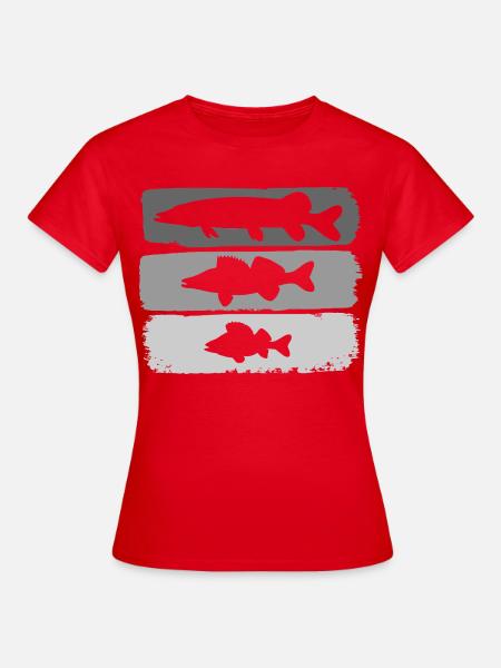 Hecht Zander Barsch - Frauen T-Shirt - Rot
