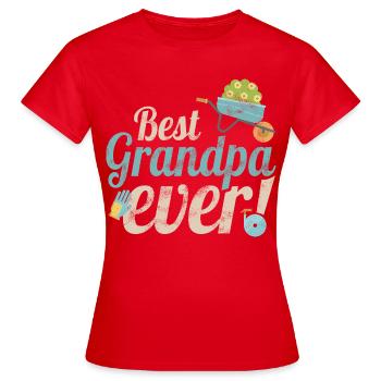 Opa Design Best Grandpa Ever Vintage für Großvater - Frauen T-Shirt - Rot - Vorne - AI Model Female 172 dark (172cm)