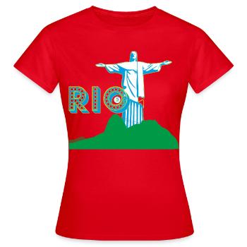 Love Rio - Frauen T-Shirt - Rot - Vorne - AI Model Female 172 dark (172cm)