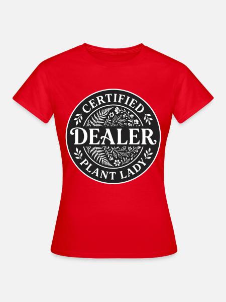 Pflanzenmama Plant Lady Zimmerpflanzen Botanik - Frauen T-Shirt - Rot