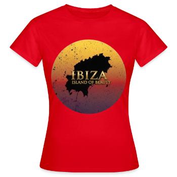 Île espagnole d’Ibiza, îles Baléares, Espagne - T-shirt Femme - rouge - Devant - AI Model Female 172 dark (172cm)