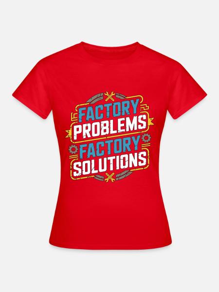 Industrial Electrician Factory Problems Wiring - Frauen T-Shirt - Rot