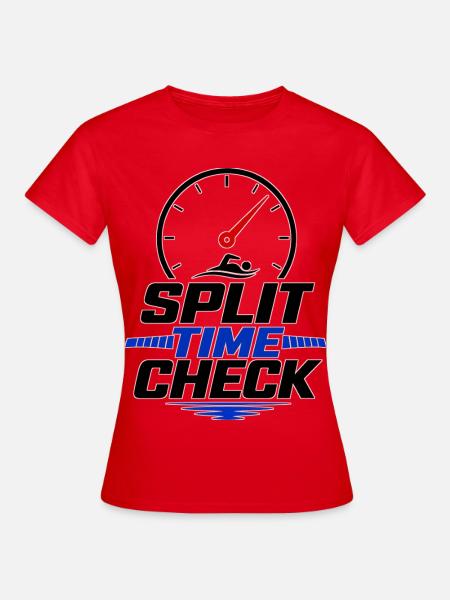SPLIT TIME CHECK - Frauen T-Shirt - Rot
