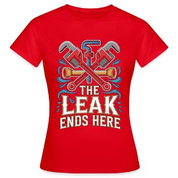 Maître plombier La fuite s’arrête ici Expert en plomberie - T-shirt Femme - rouge - Devant - AI Model Female 172 dark (172cm)