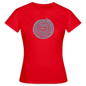 Irrational Number Pi Symbol Infinity Helix - Women's T-Shirt - red - Front - AI Model Female 172 dark (172cm)