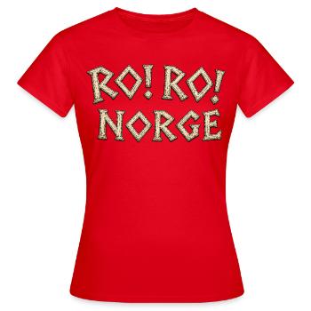 Ro! Ro! Norge  - T-shirt Femme - rouge - Devant - AI Model Female 172 dark (172cm)