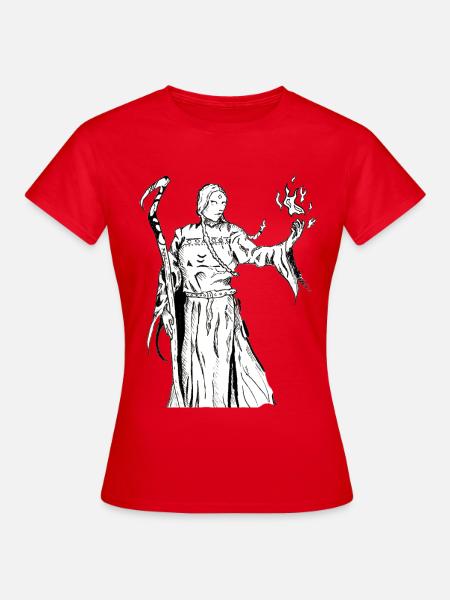 Fantasy Zauberer - Frauen T-Shirt - Rot