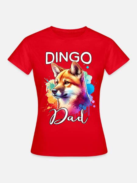 Australischer Wildhund Papa - Frauen T-Shirt - Rot