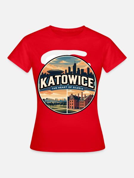 Retro Katowice Spodek Arena-Abzeichen - Frauen T-Shirt - Rot
