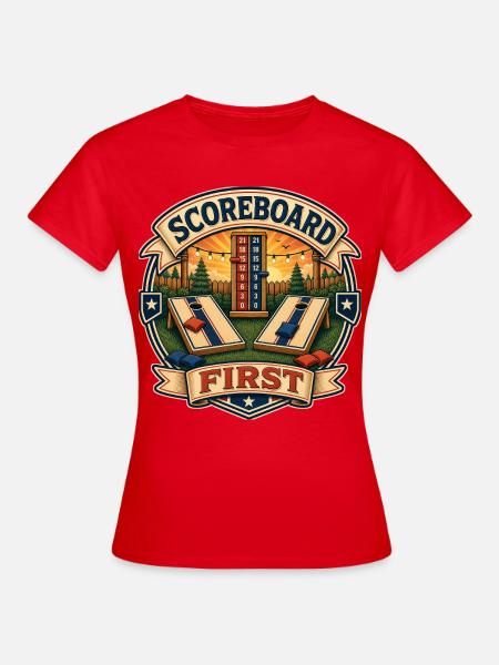SCOREBOARD FIRST - Frauen T-Shirt - Rot