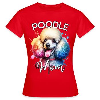 Maman caniche - T-shirt Femme - rouge - Devant - AI Model Female 172 dark (172cm)