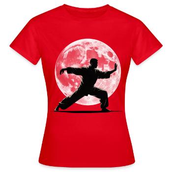 Méditation Zen du Tai Chi – Entraînement au Chi Qigong - T-shirt Femme - rouge - Devant - AI Model Female 172 dark (172cm)