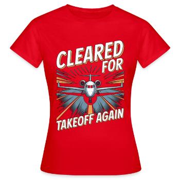 Pilote privé autorisé au décollage Aviation privée - T-shirt Femme - rouge - Devant - AI Model Female 172 dark (172cm)