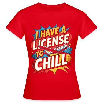 Pilote privé J’ai une licence Passionné d’aviation - T-shirt Femme - rouge - Devant - AI Model Female 172 dark (172cm)