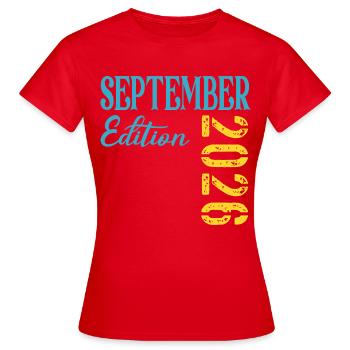 Baby birth September 2026 - Women's T-Shirt - red - Front - AI Model Female 172 dark (172cm)