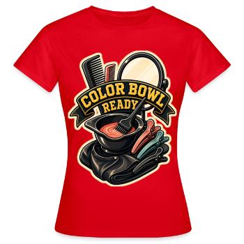 COLOR BOWL READY - Frauen T-Shirt - Rot - Vorne - AI Model Female 172 dark (172cm)