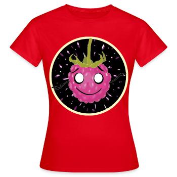Framboise câline dans le cosmos - T-shirt Femme - rouge - Devant - AI Model Female 172 dark (172cm)