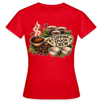 ÉQUIPE DE LA CUILLÈRE À VENTOUSE - T-shirt Femme - rouge - Devant - AI Model Female 172 dark (172cm)