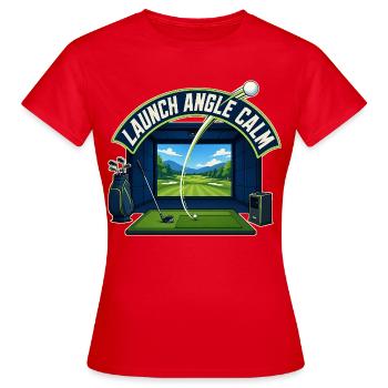 ANGLE DE LANCEMENT CALME - T-shirt Femme - rouge - Devant - AI Model Female 172 dark (172cm)