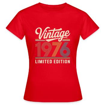 Original 1976 Vintage Vintage Anniversaire Rétro - T-shirt Femme - rouge - Devant - AI Model Female 172 dark (172cm)