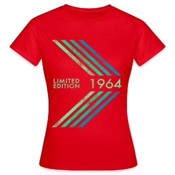 Édition limitée 1964 Anniversaire masculin féminin - T-shirt Femme - rouge - Devant - AI Model Female 172 dark (172cm)