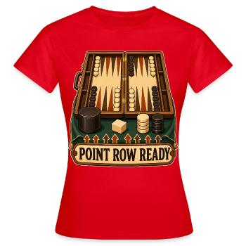 RANGÉE DE POINTS PRÊTE - T-shirt Femme - rouge - Devant - AI Model Female 172 dark (172cm)