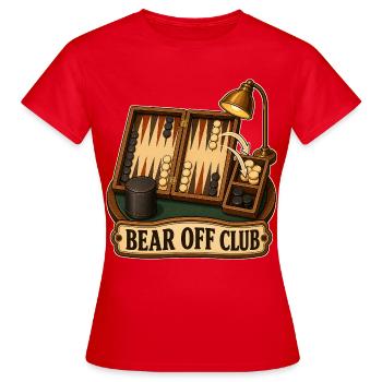 BEAR OFF CLUB - Frauen T-Shirt - Rot - Vorne - AI Model Female 172 dark (172cm)