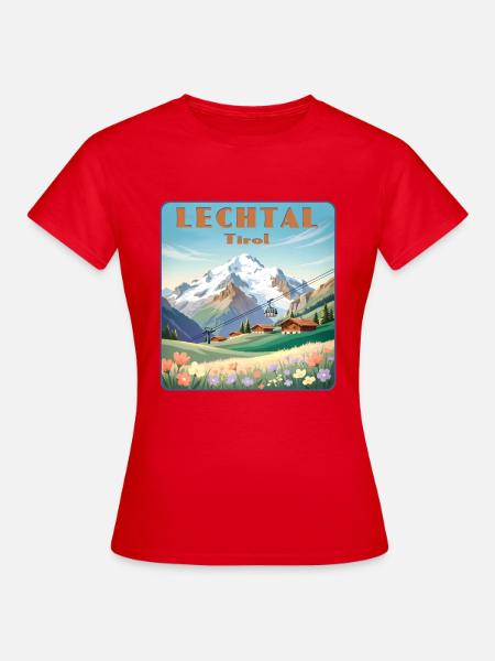 Lechtal - Frauen T-Shirt - Rot