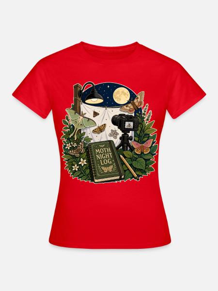 MOTH NIGHT LOG - Frauen T-Shirt - Rot