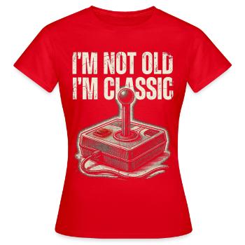 Nicht alt, einfach klassische Arcade - Frauen T-Shirt - Rot - Vorne - AI Model Female 172 dark (172cm)