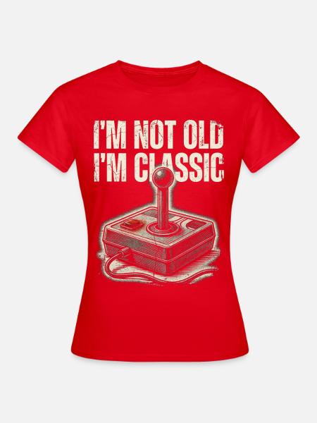 Nicht alt, einfach klassische Arcade - Frauen T-Shirt - Rot