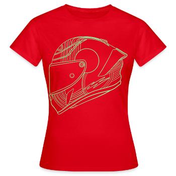 Helm - Frauen T-Shirt - Rot - Vorne - AI Model Female 172 dark (172cm)