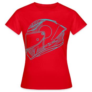 Helm - Frauen T-Shirt - Rot - Vorne - AI Model Female 172 dark (172cm)
