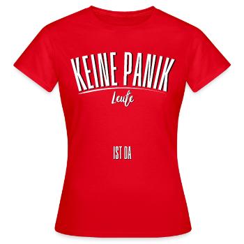 Keine Panik Name ist da personalisierbar Geschenk! - Frauen T-Shirt - Rot - Vorne - AI Model Female 172 dark (172cm)