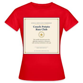 Club de course Couch Potato - T-shirt Femme - rouge - Devant - AI Model Female 172 dark (172cm)