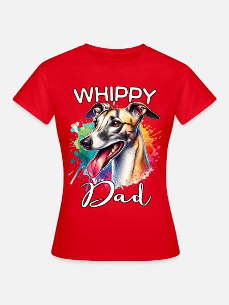 Windhund Papa - Frauen T-Shirt - Rot