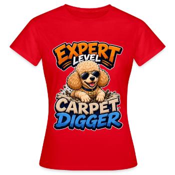 Caniche - T-shirt Femme - rouge - Devant - AI Model Female 172 dark (172cm)