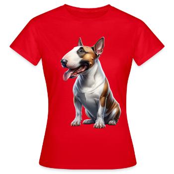 Bull terrier - T-shirt Femme - rouge - Devant - AI Model Female 172 dark (172cm)