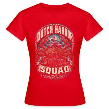 Alaska King Crab Dutch Harbour Squad - Women's T-Shirt - red - Front - AI Model Female 172 dark (172cm)