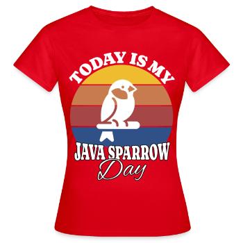 Reisamadine Java Sparrow - Women's T-Shirt - red - Front - AI Model Female 172 dark (172cm)