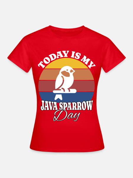 Reisamadine Java Sparrow - Frauen T-Shirt - Rot