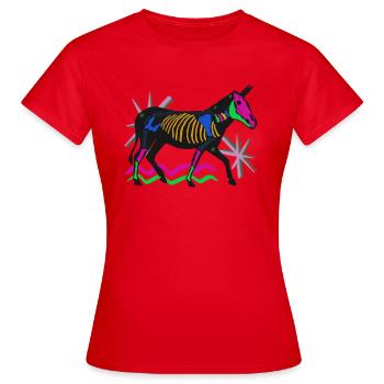 Neon Skeletesel - Women's T-Shirt - red - Front - AI Model Female 172 dark (172cm)