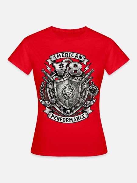 V8 - Frauen T-Shirt - Rot