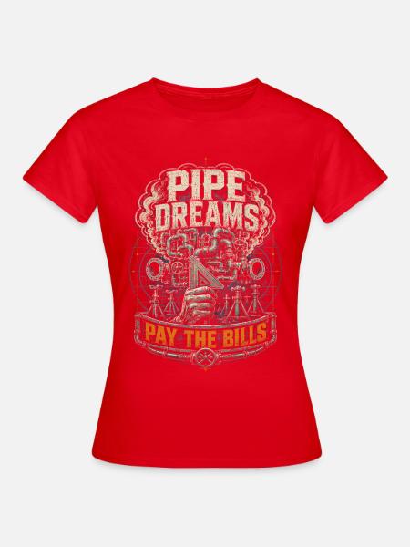 Rohrleger Rohrleitungsbauer - Frauen T-Shirt - Rot