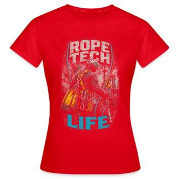 Industrial Climber Height Worker Rope Tech Life - Women's T-Shirt - red - Front - AI Model Female 172 dark (172cm)