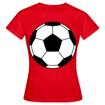 Football Football Sports Sports Football Fan Ball - T-shirt Femme - rouge - Devant - AI Model Female 172 dark (172cm)