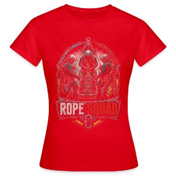 Industrial climbers at heights - Women's T-Shirt - red - Front - AI Model Female 172 dark (172cm)