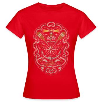 Coast Guard Lifeguard - Women's T-Shirt - red - Front - AI Model Female 172 dark (172cm)