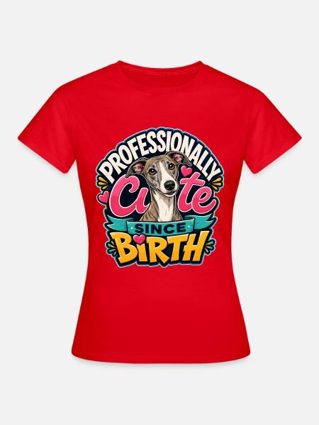 Whippet - Frauen T-Shirt - Rot